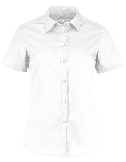 Kustom Kit - Women´s Tailored Fit Poplin Shirt Short Sleeve