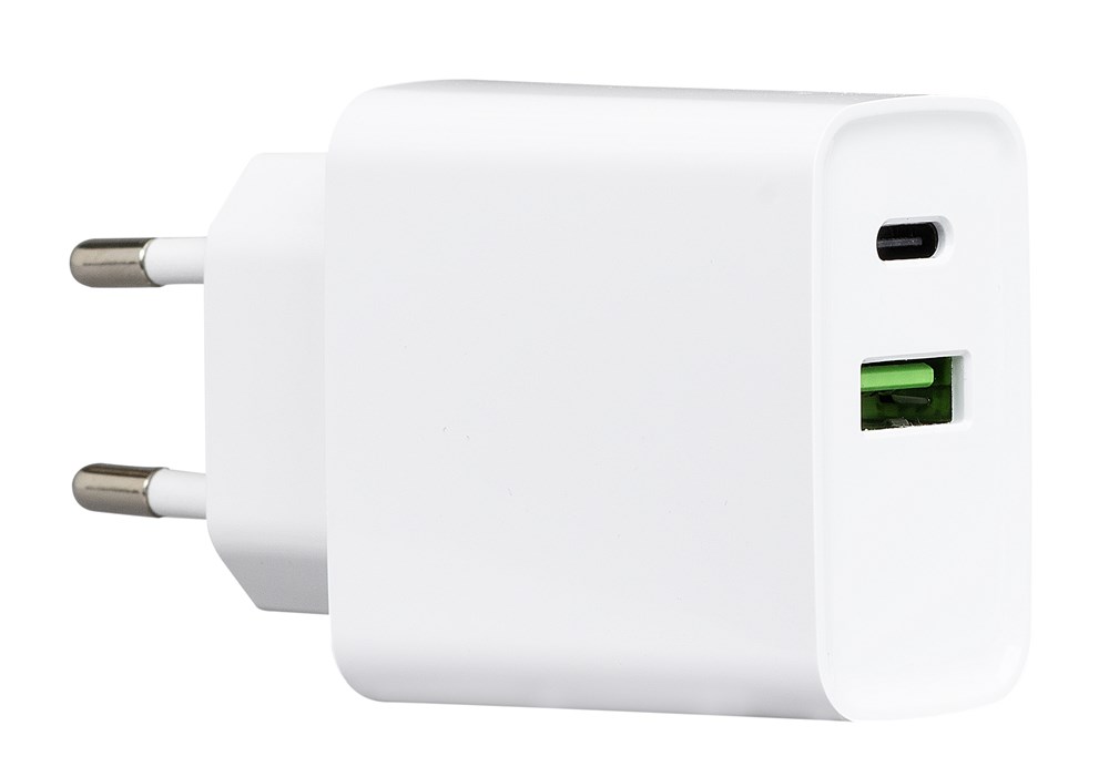 Ladegerät mit 20W Power Delivery und Quick Charge für USB-A und USB-C