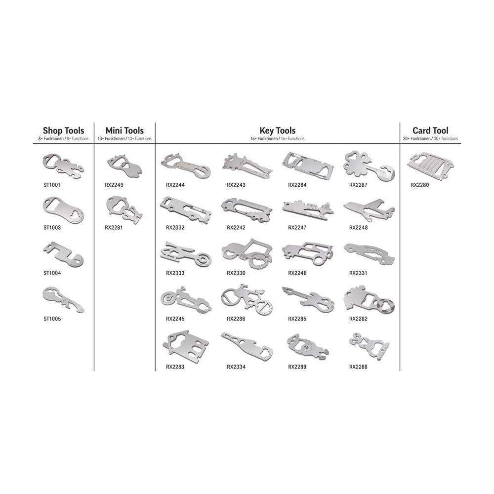 Geschenkartikel: ROMINOX® Key Tool Guitar / Gitarre (19 Funktionen) im Motiv-Mäppchen Deutschland Fan Jubelverstärker