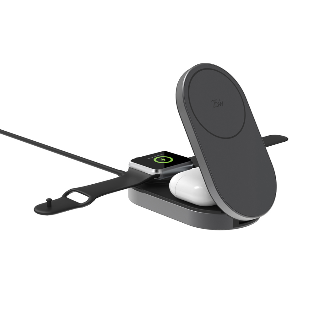 Quantum Ultra-Fast 3-in-1 25W faltbarer Wireless Charger