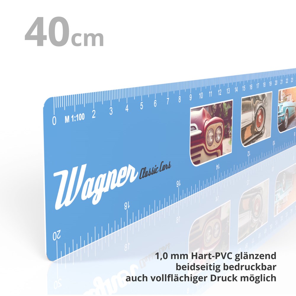 Reduktionslineal 40 cm weiß glänzend