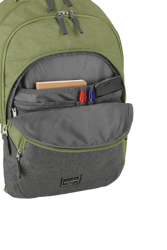 TRAVELITE BASICS Rucksack Melange, Grün/Grau