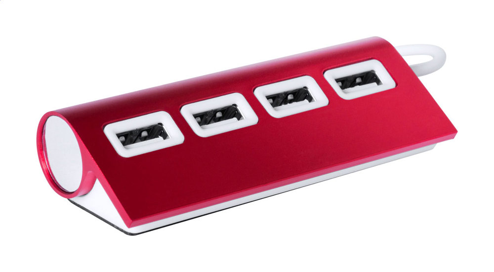 Wudge - Usb Hub - rot/weiß