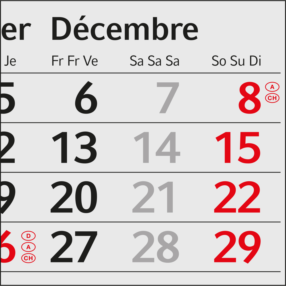 Tischkalender Desktop 3 Color, 1 Jahr, anthrazit
